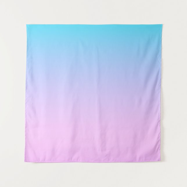 Hintergrund mit blauem und rosa Farbverlauf Wandteppich (Vorderseite)