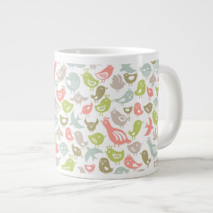 Hintergrund mit bunter Vogelverzierung Jumbo-Tasse