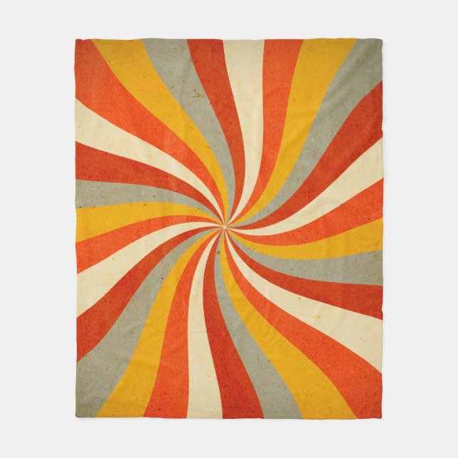 Hintergrund mit Drehung-Muster, Retro Fleecedecke (Vorderseite)