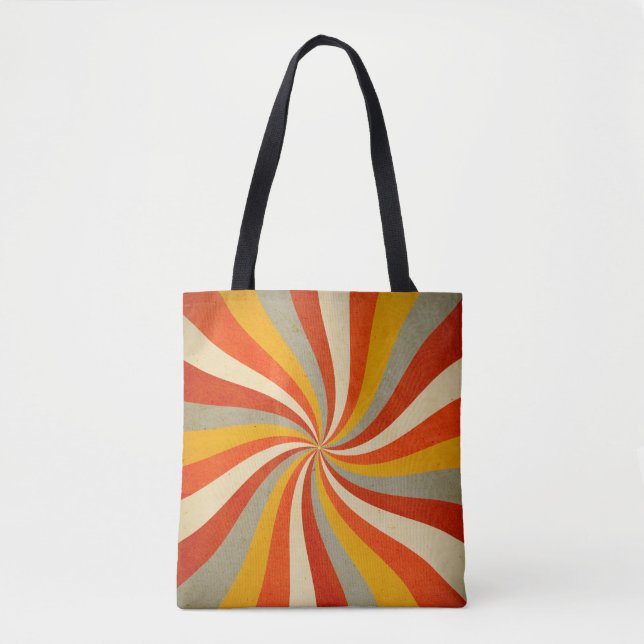Hintergrund mit Drehung-Muster, Retro Tasche (Vorderseite)