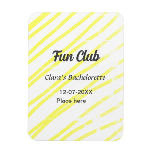 Hintergrund mit gelben Linien für Junggesellinnena Magnet