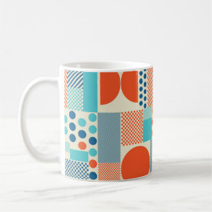 Hintergrund mit geometrischen Formen, modernes Kun Kaffeetasse