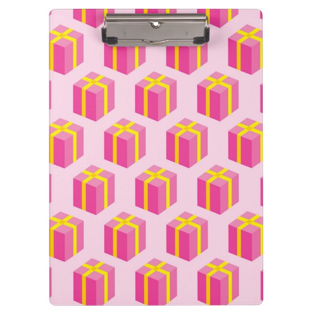Hintergrund mit Geschenken Klemmbrett (Vorderseite)