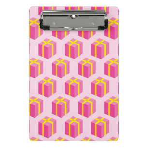 Hintergrund mit Geschenken Mini Klemmbrett