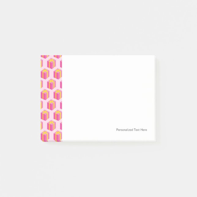 Hintergrund mit Geschenken Post-it Klebezettel (Vorderseite)