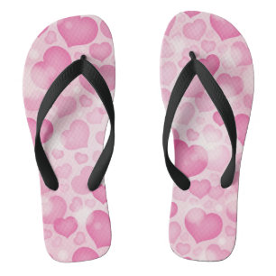 Hintergrund mit Herzen Flip Flops