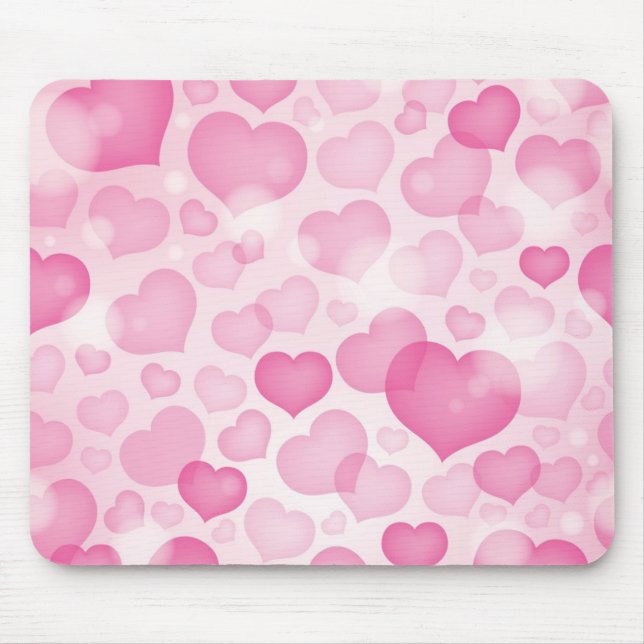 Hintergrund mit Herzen Mousepad (Vorne)