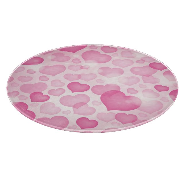 Hintergrund mit Herzen Schneidebrett (Ecke)