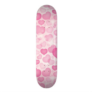 Hintergrund mit Herzen Skateboard