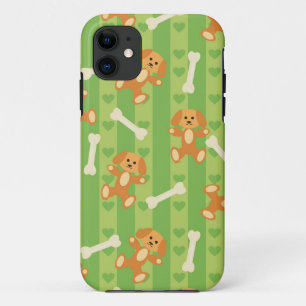 Hintergrund mit Hunden und den Knochen iPhone 11 Hülle