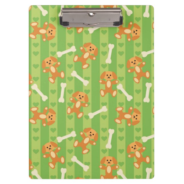 Hintergrund mit Hunden und den Knochen Klemmbrett (Vorderseite)