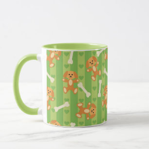 Hintergrund mit Hunden und den Knochen Tasse