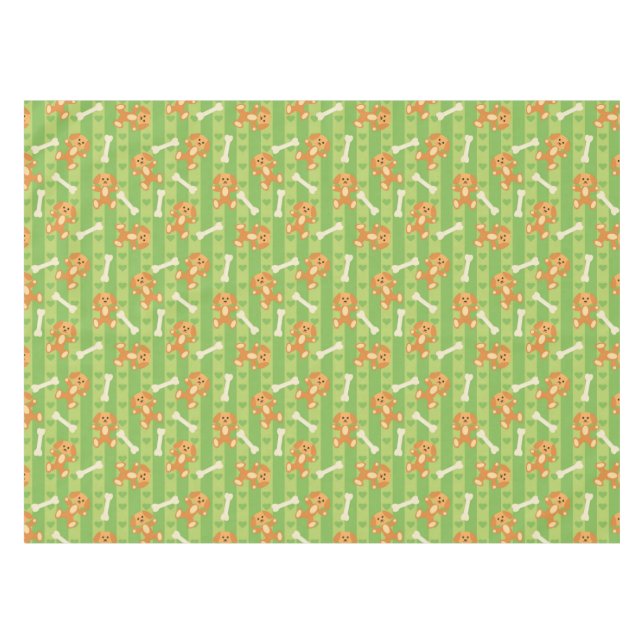 Hintergrund mit Hunden und den Knochen Tischdecke (Vorderseite (Horizontal))