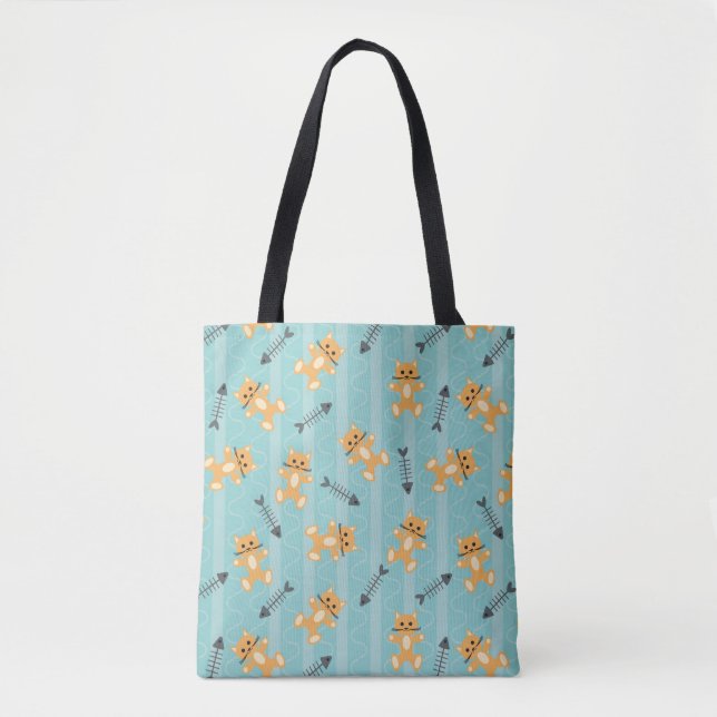 Hintergrund mit Katzen Tasche (Vorderseite)