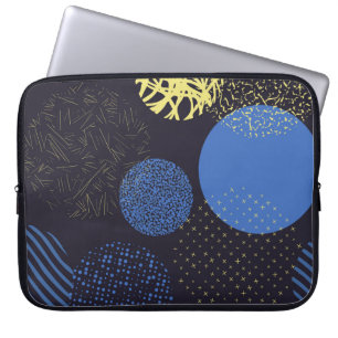 Hintergrund mit Kreisen. Vintage abstrakte Laptopschutzhülle