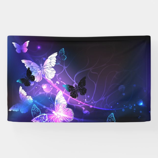 Hintergrund mit Nachtschmetterlingen Banner (Horizontal)