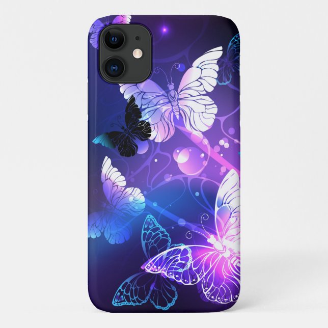 Hintergrund mit Nachtschmetterlingen Case-Mate iPhone Hülle (Rückseite)