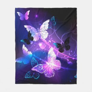 Hintergrund mit Nachtschmetterlingen Fleecedecke
