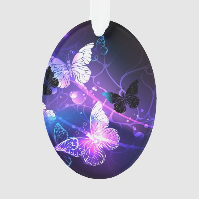 Hintergrund mit Nachtschmetterlingen Ornament (Rückseite)