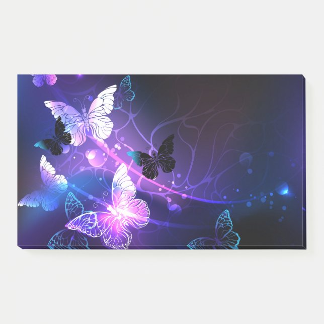 Hintergrund mit Nachtschmetterlingen Post-it Klebezettel (Vorderseite)