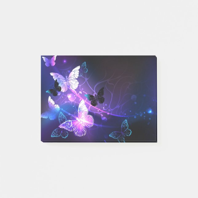 Hintergrund mit Nachtschmetterlingen Post-it Klebezettel (Vorderseite)