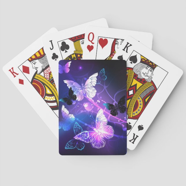 Hintergrund mit Nachtschmetterlingen Spielkarten (Rückseite)