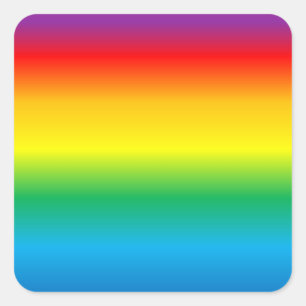 Hintergrund mit Regenbogen farbig Quadratischer Aufkleber