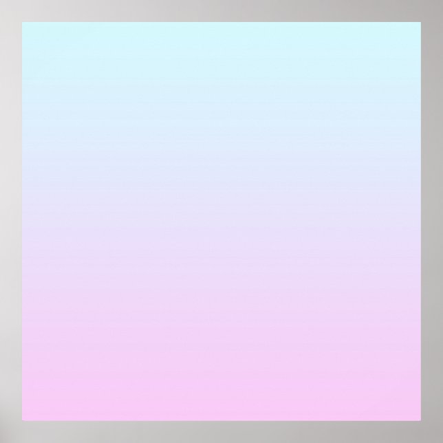 Hintergrund mit rosa und blauen Pastellfarben Poster (Vorne)