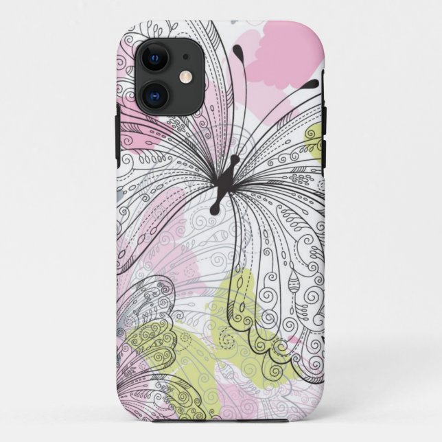Hintergrund mit Schmetterling Case-Mate iPhone Hülle (Rückseite)