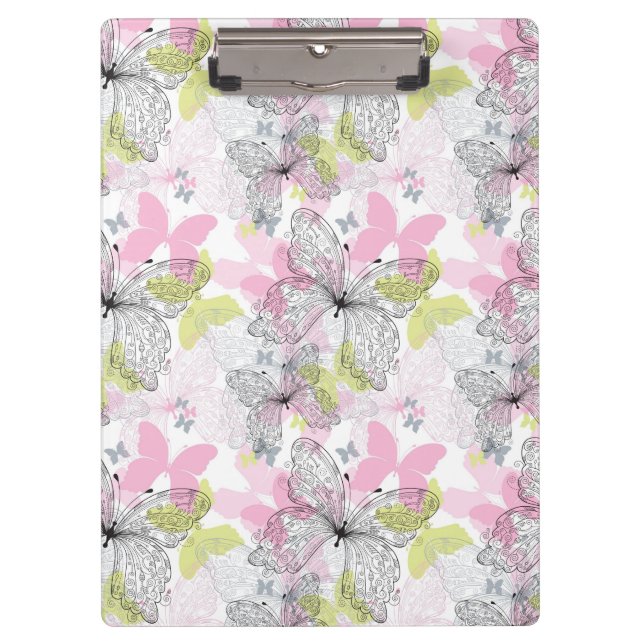Hintergrund mit Schmetterling Klemmbrett (Vorderseite)