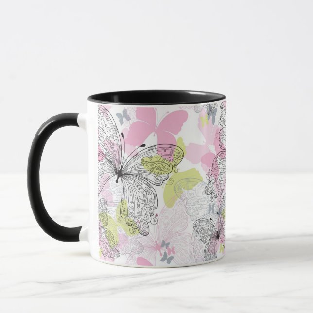 Hintergrund mit Schmetterling Tasse (Links)