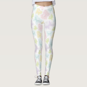 Hintergrund mit Schmetterlingen im Aquarell Leggings