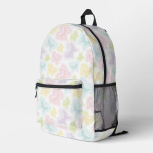 Hintergrund mit Schmetterlingen in Aquarell Bedruckter Rucksack