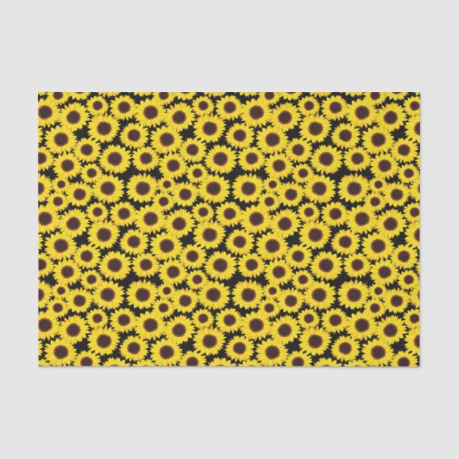 Hintergrund mit Sonnenblumen Seidenpapier (Vorderseite)