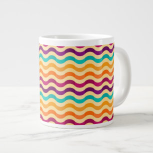 Hintergrund mit Streifen im Retro-Stil 2 Jumbo-Tasse