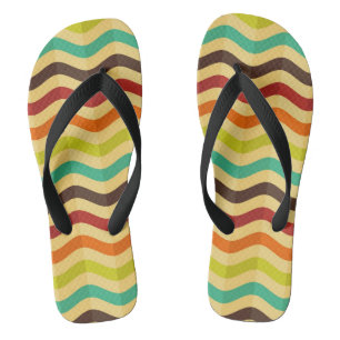 Hintergrund mit Streifen in Retro 4 Flip Flops