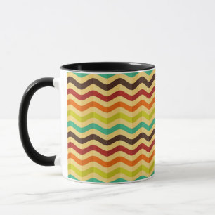 Hintergrund mit Streifen in Retro 4 Tasse
