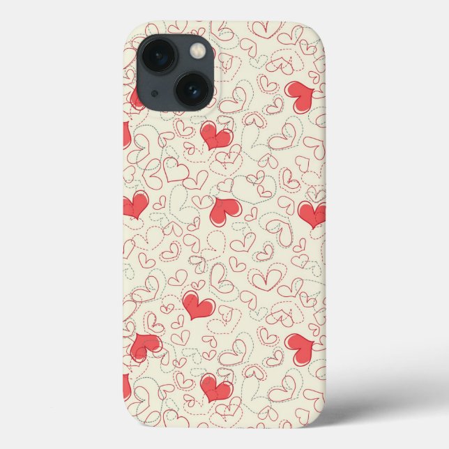 Hintergrund niedlicher Herzen Case-Mate iPhone Hülle (Rückseite)