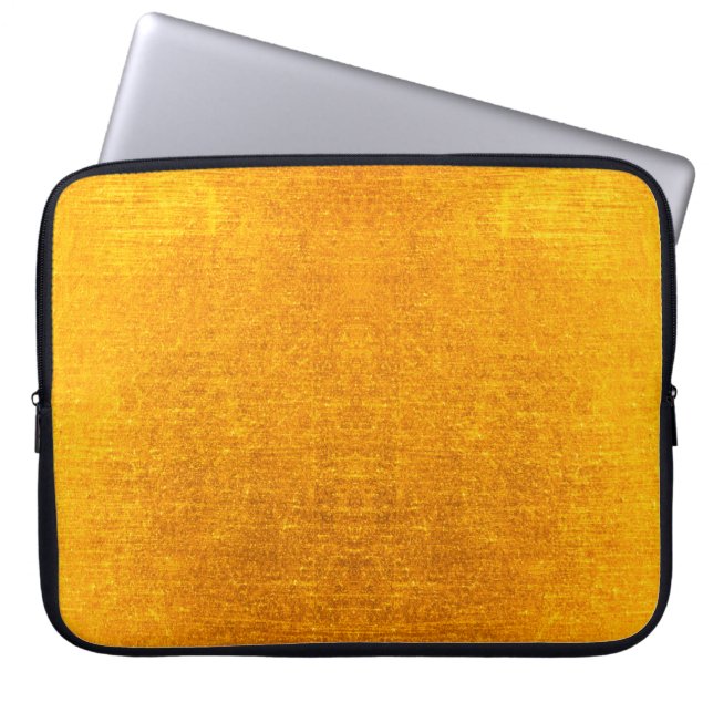 Hintergrund oder Konsistenz aus gebürstetem Gold Laptopschutzhülle (Vorderseite)