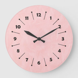 Hintergrund PAPIERTEXTURE - Hellrosa Große Wanduhr