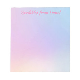 Hintergrund pastellrosa und blau glänzend notizblock