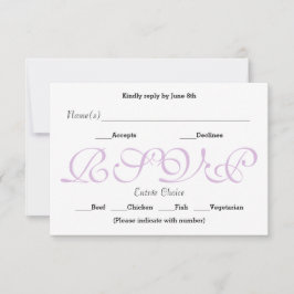 Hintergrund Purple - RSVP-Antwortkarte RSVP Karte
