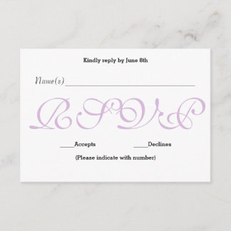 Hintergrund Purple - RSVP-Antwortkarte RSVP Karte
