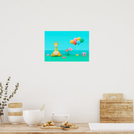 Hintergrund Rainbow Happy Birthday Poster