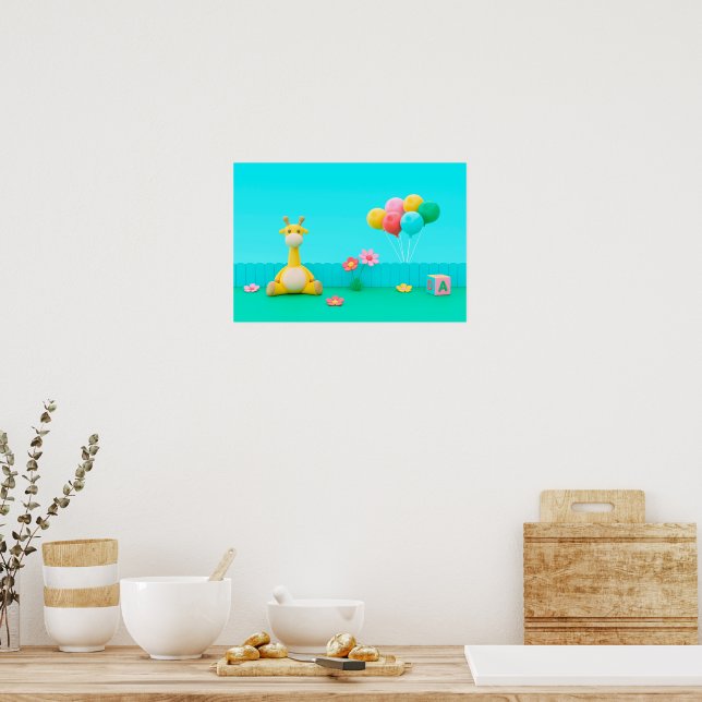 Hintergrund Rainbow Happy Birthday Poster (Küche)