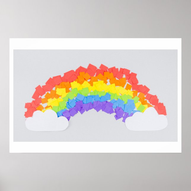 Hintergrund Rainbow Happy Birthday Poster (Vorne)