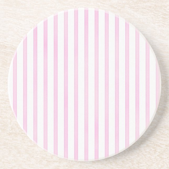 Hintergrund-rosa Aquarell-Streifen Getränkeuntersetzer (Vorne)