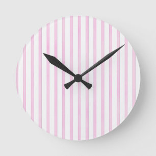 Hintergrund-rosa Aquarell-Streifen Runde Wanduhr