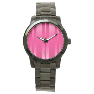Hintergrund rosa Streifen Armbanduhr