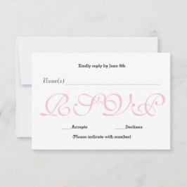 Hintergrund Rosa - UAWG-Empfang-Antwortkarte RSVP Karte
